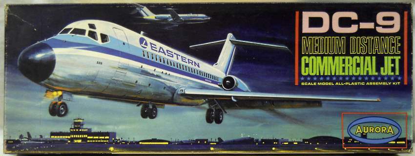 Aurora 1/72 DC-9 Eastern Air Lines - Medium Distance Commercial Jet, 357-250 plastic model kit